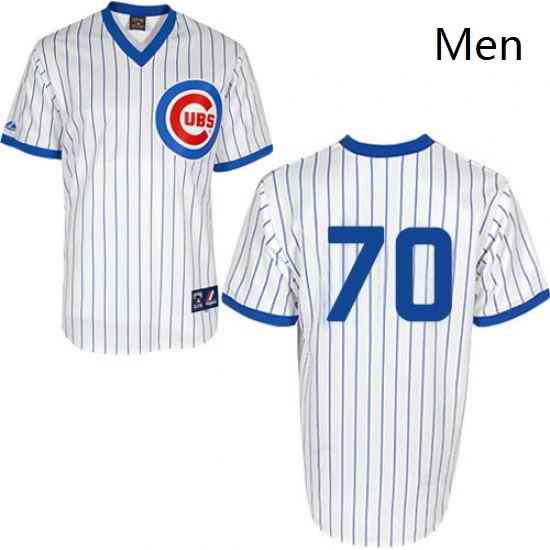 Mens Majestic Chicago Cubs 70 Joe Maddon Authentic White 1988 Turn Back The Clock Cool Base MLB Jersey
